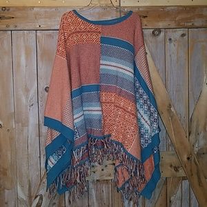 SUNDANCE PONCHO SWEATER.   ONE SIZE